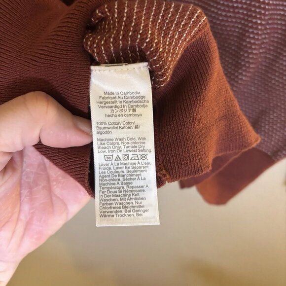 J. Crew Men's Crewneck Sweater Burgundy Size XL Cotton Blend #268 - Picture 5 of 6